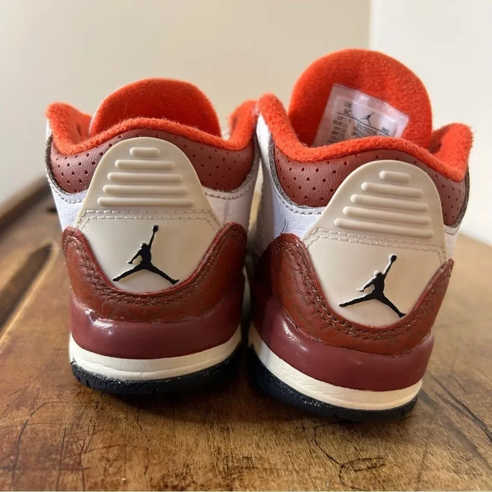 Air Jordan 3 Retro GS Mars Stone toddler baby sz 6C no laces DV7026-108
